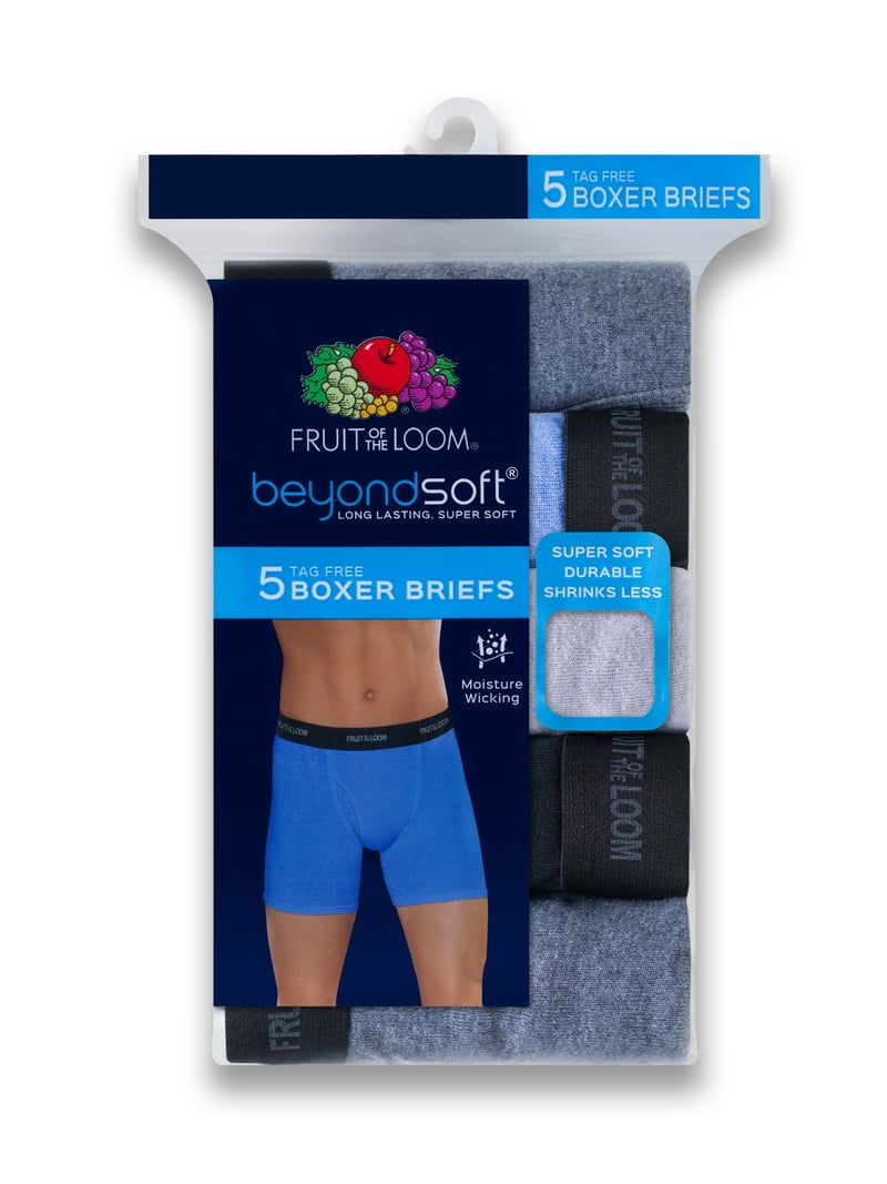 Fruit of the Loom Men's Breathable Beyondsoft Boxer Briefs, 5 Pack
