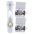 thumbnail image 1 of Paper Clam, INS Style Sturdy Plastic Portable Clamp Stapler  For Home Strawberry Style And 2 Boxes Of Clips,Avocado Style And 2 Boxes Of Clips,Bowknot Style And 2 Boxes Of Clips, 1 of 8