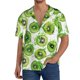 thumbnail image 1 of Balery Green Kiwi Camisa Casual de Manga Corta con Botones para Hombre, Texturizada, Estilo Cubano, para Playa, Verano-4X-Large, 1 of 5
