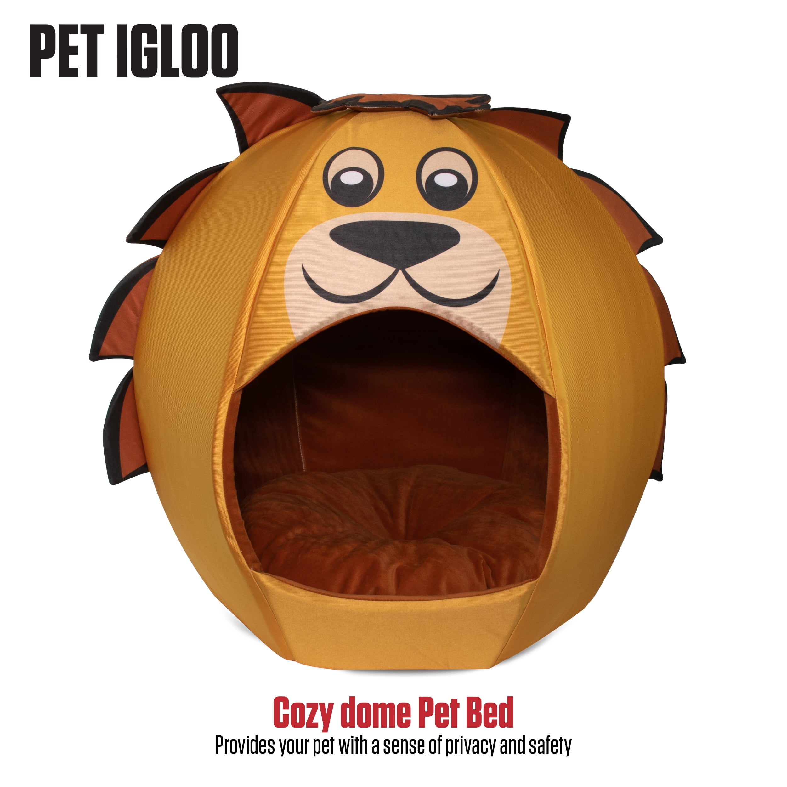 Maccabi Art Lion- Igloo Pet Bed for Dogs, Cats - Medium