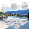 thumbnail image 3 of Green Red Coral Outdoor Rug for Patio/Deck/Porch, Non-Slip Large Area Rug 4 x 6 Ft, Coastal Nautical Summer Beach Indoor Outdoor Rugs Washable Area Rugs, Reversible Camping Rug Carpet Runner, 3 of 8