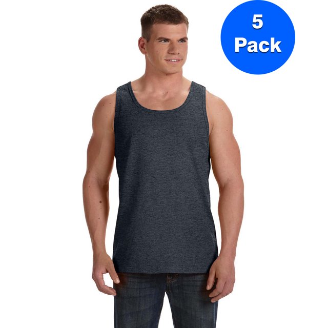Fruit Of The Loom Men's HD Cotton Tank - 39TKR (Pack Of 5)