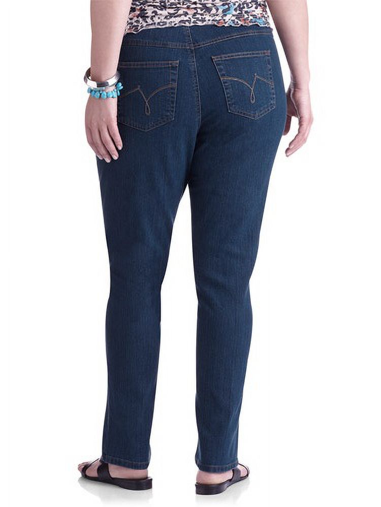 Women's Plus-Size Slimming Classic Fit Straight-Leg Jeans With Tummy Control, Regular and Petite Lengths - image 2 of 3