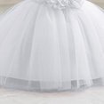 thumbnail image 6 of Little Girls 0-5Y Sleeveless A-Line Sequin Tulle Dress, Flower Decorated Princess Gown for Wedding Ceremony, Pageants & Evening Shows White 2 Years, 6 of 8