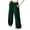 Dark Green, variant on Sorvello Womens Solid High Rise Wide Leg Lounge Pants Elastic Pull On Waist Side Pockets Full Length Casual Sweatpants Army Green L