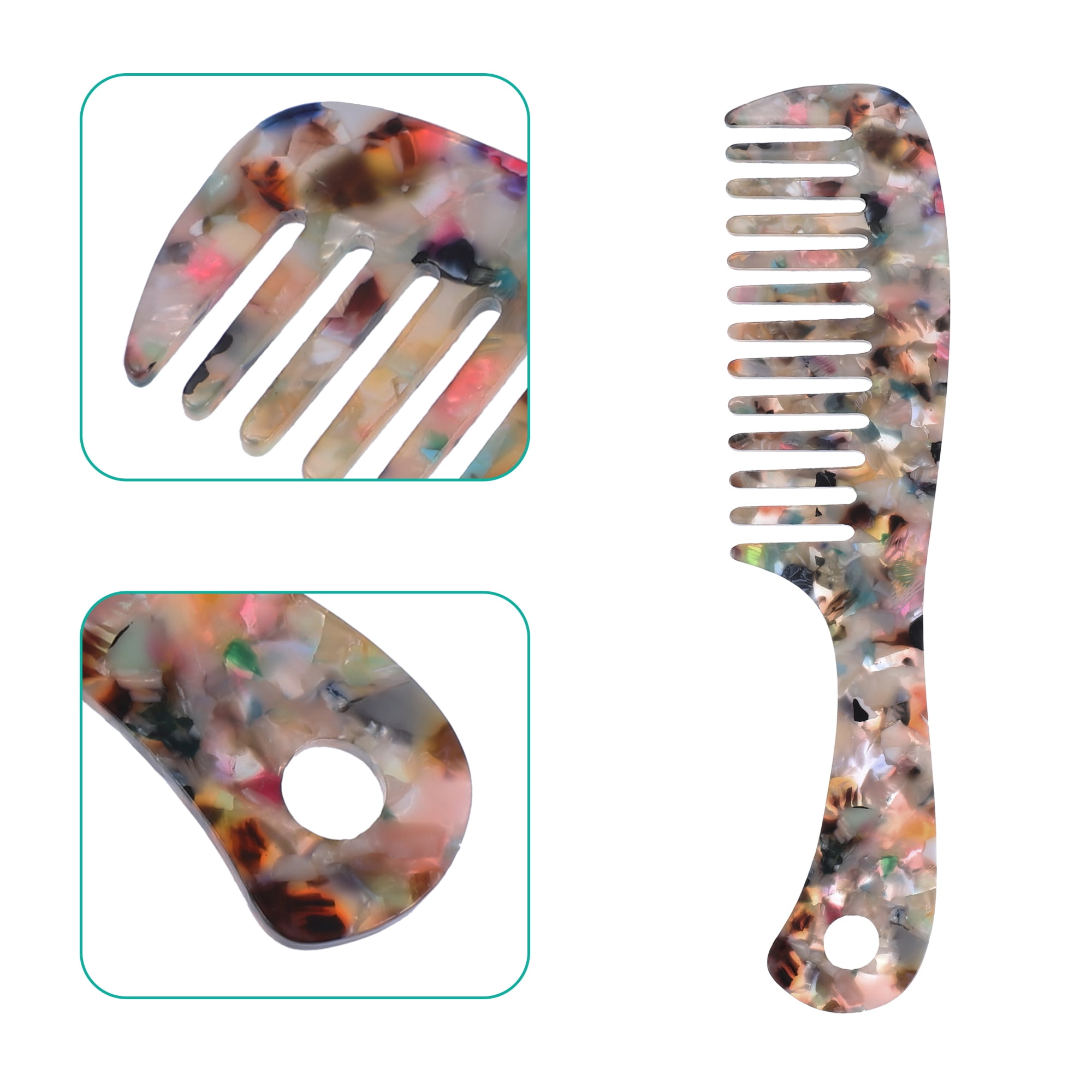 Unique Bargains 1 Pc Hair Comb Wide Tooth Anti-Static Easy Detangling Multicolor