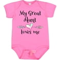 thumbnail image 3 of Inktastic My Great Aunt Loves Me Heart Boys or Girls Baby Bodysuit, 3 of 5