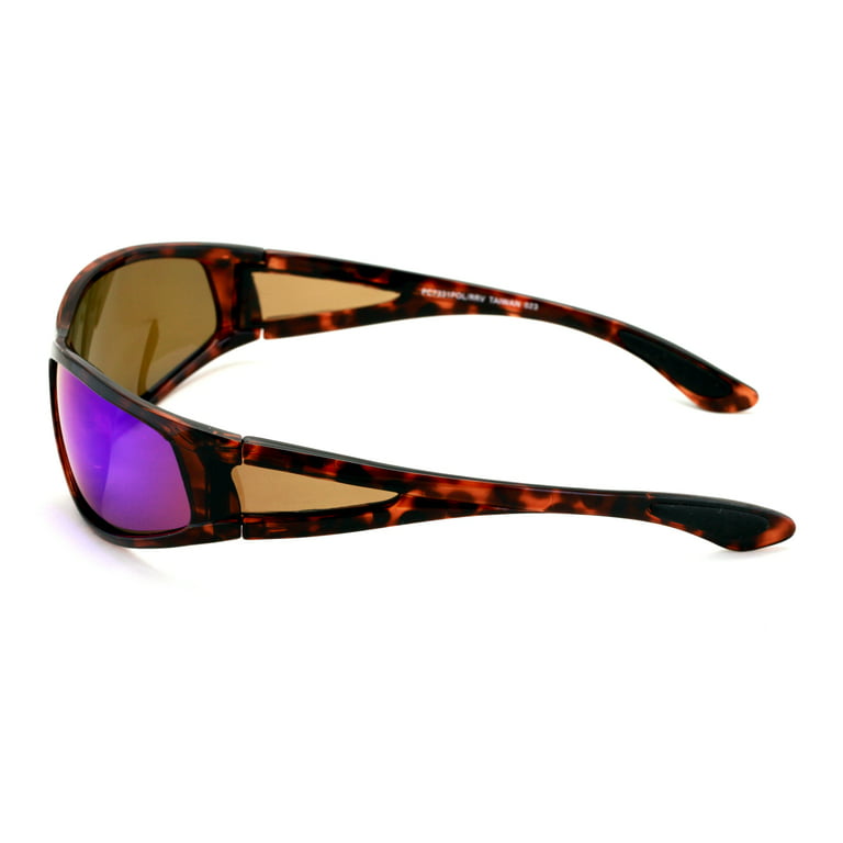 Polycarbonate Polarized Fishing Riding Sunglasses for Men Women - Wrap  Around Shielded Shade