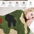 thumbnail image 3 of ONETECH Armygreen Camo Throw Blanket, for Boys Teens Military Style Army Camouflage Bed Blanket, Adult Youth Kids Army Camo Blanket Abstract Art Style Sherpa Throw Blanket, 3 of 6
