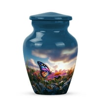 YATHABI Butterfly Urns for Human Ashes Adult Female - Blue Memorial Keepsakes for Ashes for Women - Little Urns for Human Adult - Funeral Urn for Mom 3 Inch