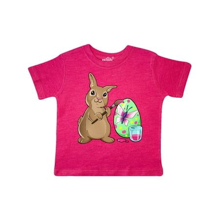 

Inktastic Cute Brown Easter Bunny Painting Egg Gift Toddler Boy or Toddler Girl T-Shirt