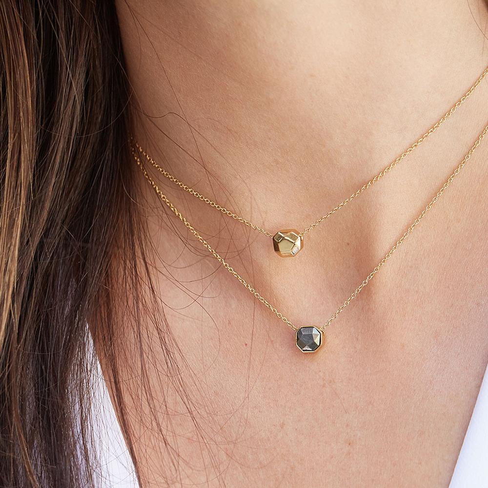 Gorjana Power Gemstone Charm Pyrite Gold Necklace Walmart