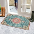 thumbnail image 5 of Bohemian Blue Ethnic Vintage Carpet Door Mat Welcome Door Mat for Front Door, Home Entrance, Yard, Floor, Patio, Non Slip Spring Summer Welcome Mat Indoor Outdoor Doormat 30"*17", 5 of 6