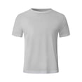thumbnail image 2 of LTTVQM T-Shirts for Men 2026 Spring Summer Crew Neck Casual T Shirts Plain Short Sleeve Shirts Basic Tees Light Gray XL, 2 of 6