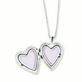 thumbnail image 2 of 925 Sterling Silver Diamond Heart 18 Inch Mom Locket Necklace 14 Pendant Set Charm, 2 of 7