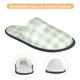 thumbnail image 3 of Fotbe Pistachio Green Checkboard Pantuflas Peludas para Mujer con Estampado, Zapatillas de Peluche, Zapatos de Invierno para Casa, Uso Interior y Exterior-Large, 3 of 8