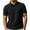 Black, variant on Men Polo Shirts Solid Color Button Collared Short Sleeve Business Tops Casual Loose Comfortable Trend T Shirts for Man