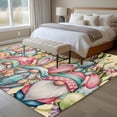 thumbnail image 5 of Easter Gnomes 5'x8' Area Rug for Living Room, Colorful Eggs Bunny Ears Flowers Leaves Branch Washable Non-Slip Rugs for Bedroom Nursery Dining Room, Low-Pile Kitchen Carpet Large Entryway Rugs, 5 of 9