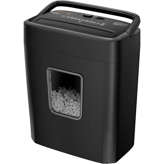 Paper Shredder, 8-Sheet Crosscut Shredder with 4.2 Gallon Bin Shred Credit Card/Mail/Staple/Clip, P-4 Security Level Document Shredder with Handle for Home Office (C261-C)