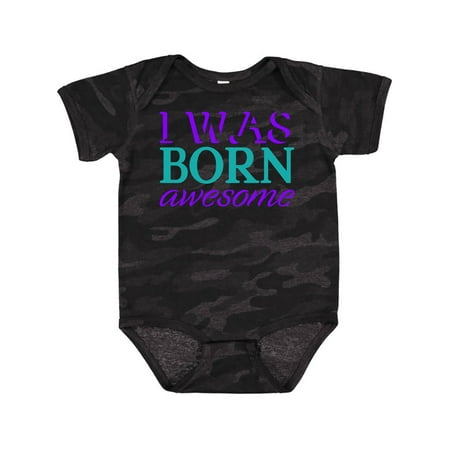 

Inktastic I Was Born Awesome Gift Baby Boy or Baby Girl Bodysuit