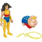 Fisher-Price DC League of Super-Pets Wonder Woman & PB Poseable Figure Set, 3 Pieces