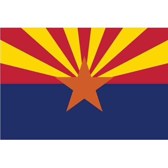 2-Pack Arizona State Flag Decal Sticker | 5-Inches By 3-Inches | Laminated Vinyl Decal | PDS309