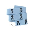 thumbnail image 2 of NYFASHION101 Unisex Canvas Stretch Elastic Belt with Silver Metal Round Buckle, Skull, Emerald Green, 2 of 4