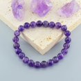 thumbnail image 4 of Bracelet Améthyste en Perles de Cristal Naturel Purifiant pour Femmes, 4 of 7