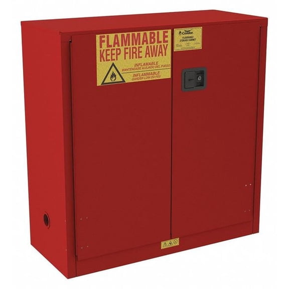 Condor HazmatStorageCabinet,Red,Steel 491M89