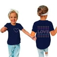 thumbnail image 5 of DeHolifer Girls T Shirts Casual Short Sleeve Kids Soft Heart Printed Tunic Tops Loose Summer Tees Blouses Blue,150, 5 of 5