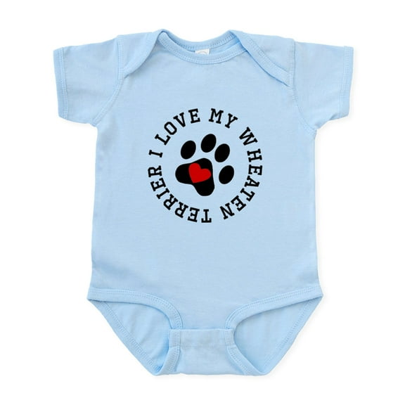 CafePress - I Love My Wheaten Terrier Body Suit - Baby Light Bodysuit, Size Newborn - 24 Months