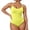 Yellow, variant on MDUKONU Womens' Seamless Sleeveless V-Neck Bodysuit Shapewear Tummy Control Yellow XL