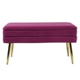 thumbnail image 3 of TOV Furniture Ziva Banc de Rangement en Velours Transitionnel 16.5"H en Prune Violette, 3 of 6