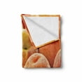 thumbnail image 2 of Peach Soft Flannel Fleece Throw Blanket, Close up Photo of Newly Picked Nutritious Fruit in a Market Fuzzy Skin Taste, Cozy Plush for Indoor and Outdoor Use, 50" x 70", Orange Yellow, by Ambesonne, 2 of 6