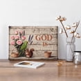 thumbnail image 6 of Inspirational Christian Canvas Wall Art, Relax God is in Control Quote Rustic Wooden Background Framed Canvas Wall Hanging, Ideal for Farmhouse Home Decor Living Room Bedroom, 6 of 8