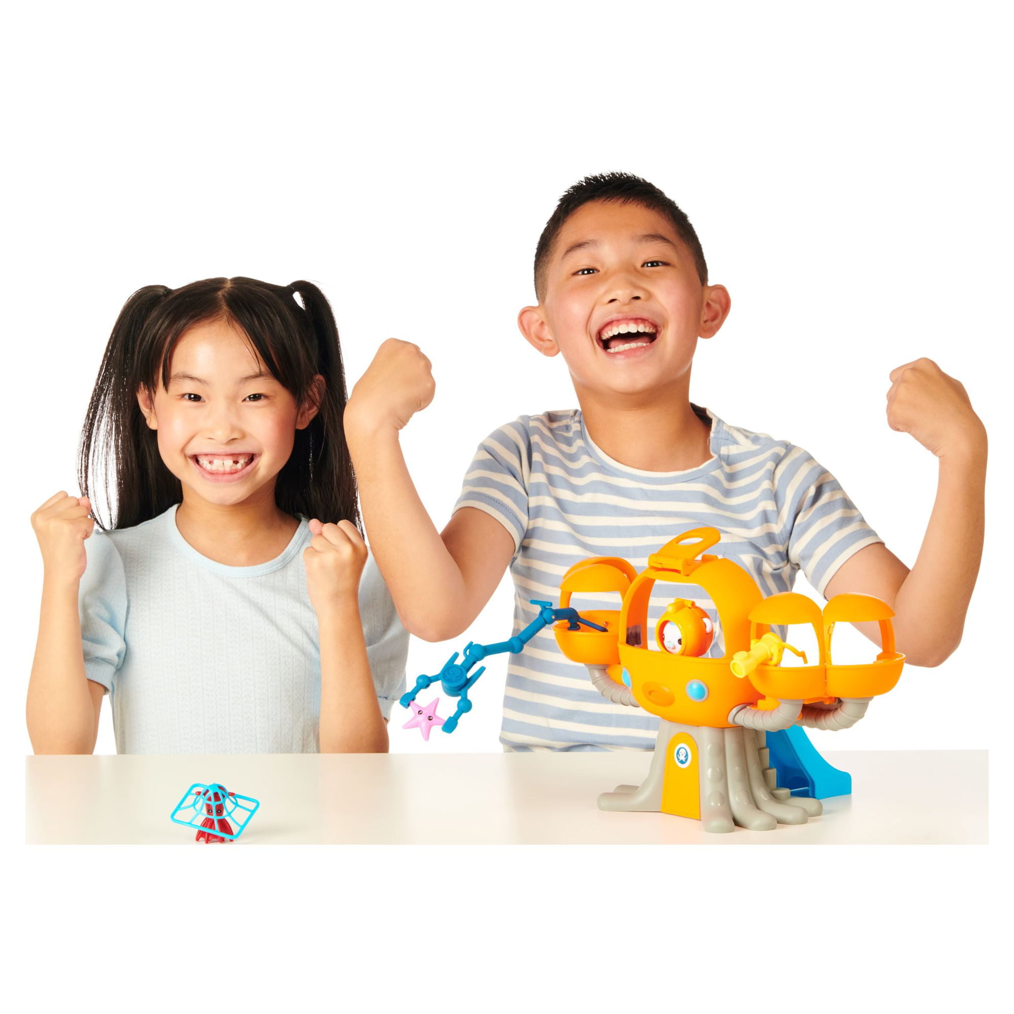 Octonauts Above & Beyond, Octopod Playset, Deep Sea Captain Barnacles and 3 Creatures, 6 Total Pieces, Preschool, Ages 3+
