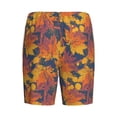 thumbnail image 2 of Haiem Vintage Abstract Maple Leaf Art Men's Pajama Short with Soft Woven Cotton Elastic Waistband Sleep Short-4X-Large, 2 of 9