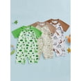 thumbnail image 3 of Toddler Baby Kids Boys Rash Guard Swimsuit Playsuits 6 12 24 Months 2T 3T 4T 5T Dinosaur Print Zipper Short Sleeve Sun Protection Bathing Suit, 3 of 9