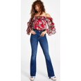 thumbnail image 2 of GUESS Womens Sexy Faded Flared Jeans, Blue, 31, 2 of 4