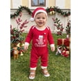 thumbnail image 4 of Cjfdfy Newborn Baby Boy Girl Christmas Romper Outfit My 1St Christmas Long Sleeve knit Romper And Santa Hat Set Infant Cute My First Christmas Fall Winter Holiday Set 0-18M, 4 of 9