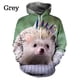thumbnail image 3 of Sudadera con capucha con estampado 3D de animales de erizo para hombre, sudaderas con capucha para niños, lindas sudaderas con capucha, ropa unisex de moda, 3 of 5
