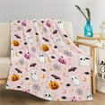 thumbnail image 2 of Halloween Blanket Gifts - Cute Ghost Pumpkin Blanket - Halloween Decor Blanket for Couch,Sofa,Bed,Living Rooms - Halloween Ghost Blanket Gifts for Girls Boys - 40"x50"-Kids/Throw Size, 2 of 5