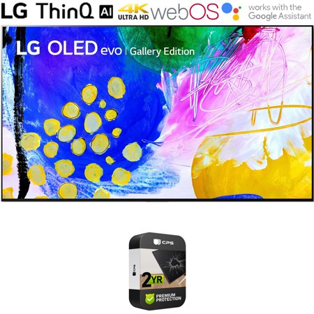 LG OLED55G2PUA 55 Inch HDR 4K Smart OLED TV (2022) Bundle with Premium 2 Year Extended Warranty
