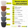 thumbnail image 4 of Maceta moderna para exteriores compacta de 20 cm de alto EUROPEAN Artego Japi Hecho en Brasil, 4 of 9