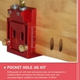 thumbnail image 3 of 1 set Pocket Hole Jig doble 15 grados Guía de perforación portátil Herramienta de trabajo de madera, 3 of 5