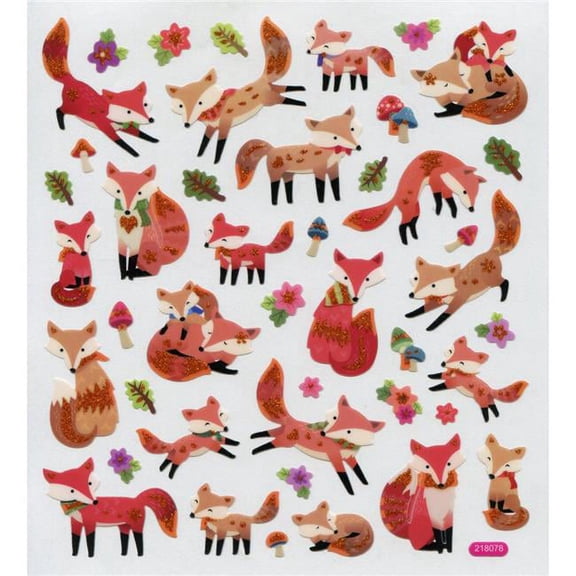 Sticker King Stickers-Fun With Foxes