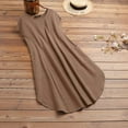 thumbnail image 3 of ZANZEA Dresses for Womens Short Sleeve O-Neck Pocket Solid Color Casual Dress, 3 of 3