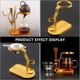 thumbnail image 3 of 1 paquete de filtro de café de acero inoxidable, gotero de café, soporte para filtro de té, soporte para estante (color dorado), 3 of 5