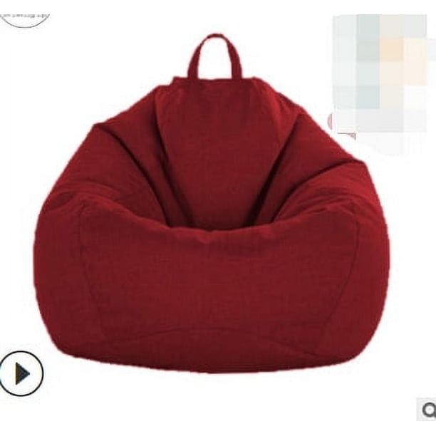 Sofá clásico Sillas Lazy Lounger Bean Bag Silla de almacenamiento Interior Exterior,Red,L