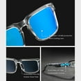 thumbnail image 6 of Brand New 3D Logo Square Polarized Sunglasses Vacationing Driving Sun Glasses Real Coating Lense KD332 C10Mirrored Blue, 6 of 6